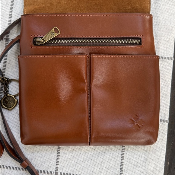 Patricia Nash Brown 100% Leather Crossbody Bag Flap Saddle Purse. EUC - Picture 2 of 11
